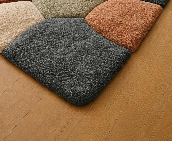Living Room Rug In Pebble Wool Rug Style, High Pile Handmade Wool Rug, Nature Inspired Rug